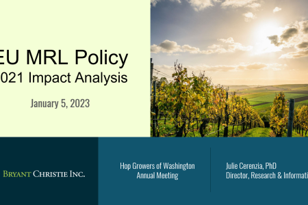 Dr. Julie Cerenzia Presents at the Annual Washington Hop Industry Meeting Bio