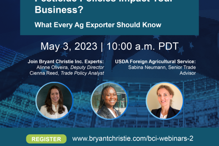 Upcoming Webinar on EU Pesticide Policies Impact on U.S. Exports Bio