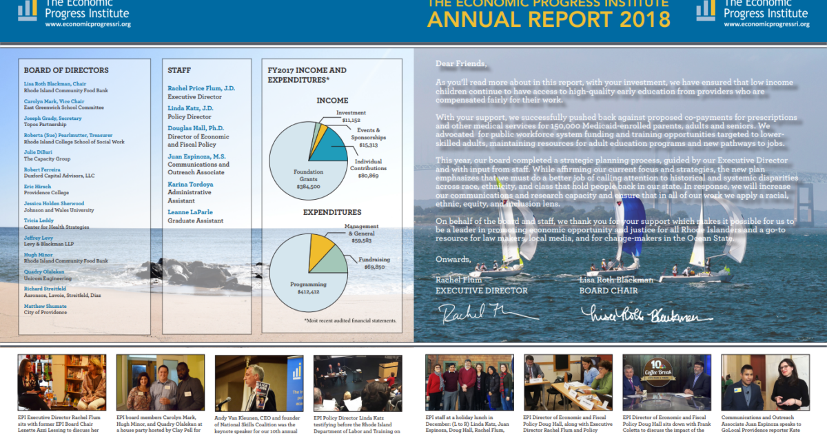 The Economic Progress Institute | EPI's 2018 Annual Report