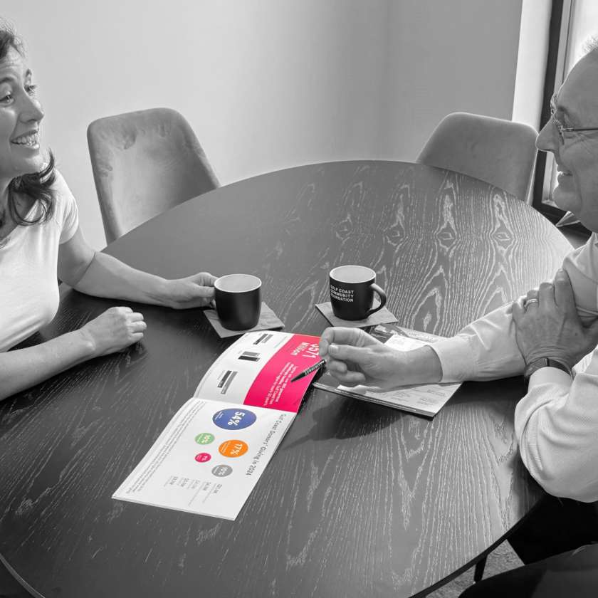 Joe and lisa cropped bw