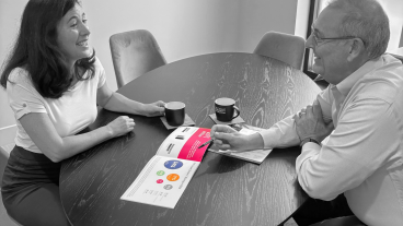 Joe and lisa cropped bw