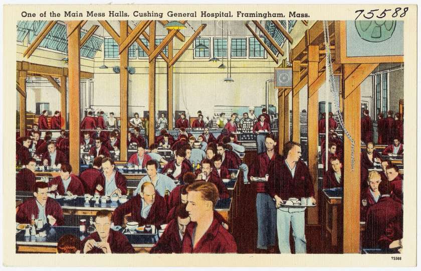 One of the main Mess Halls, Cushing General Hospital, Framingham, Mass