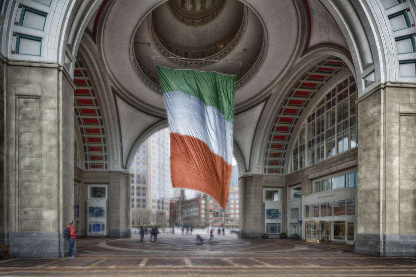 World's Largest Irish Flag, located in Boston, MA