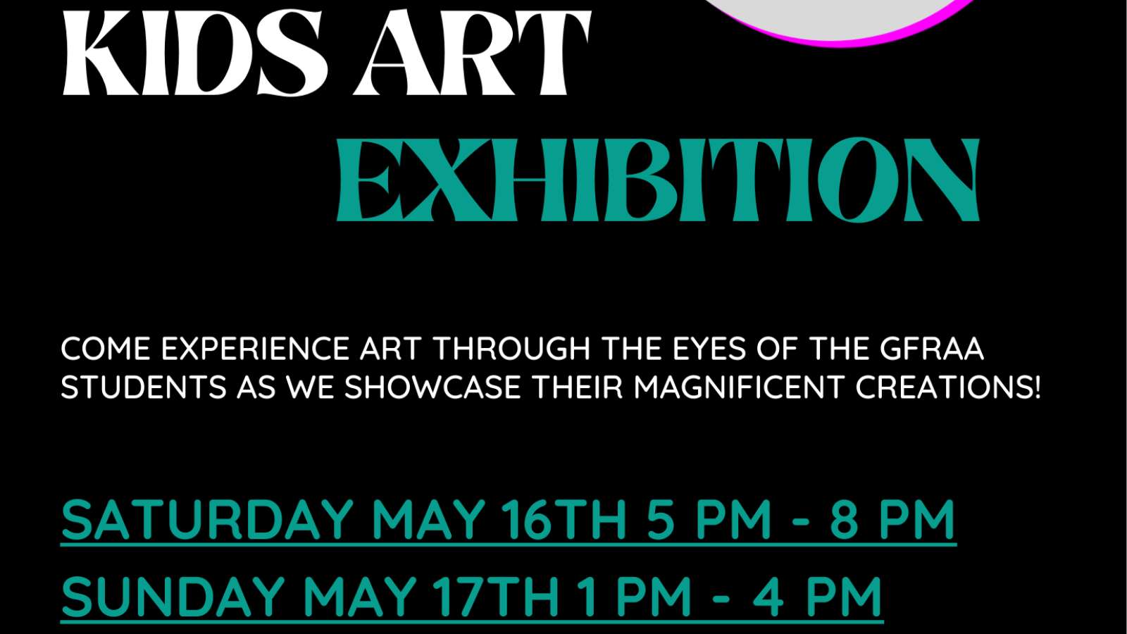 Kids art exhibit