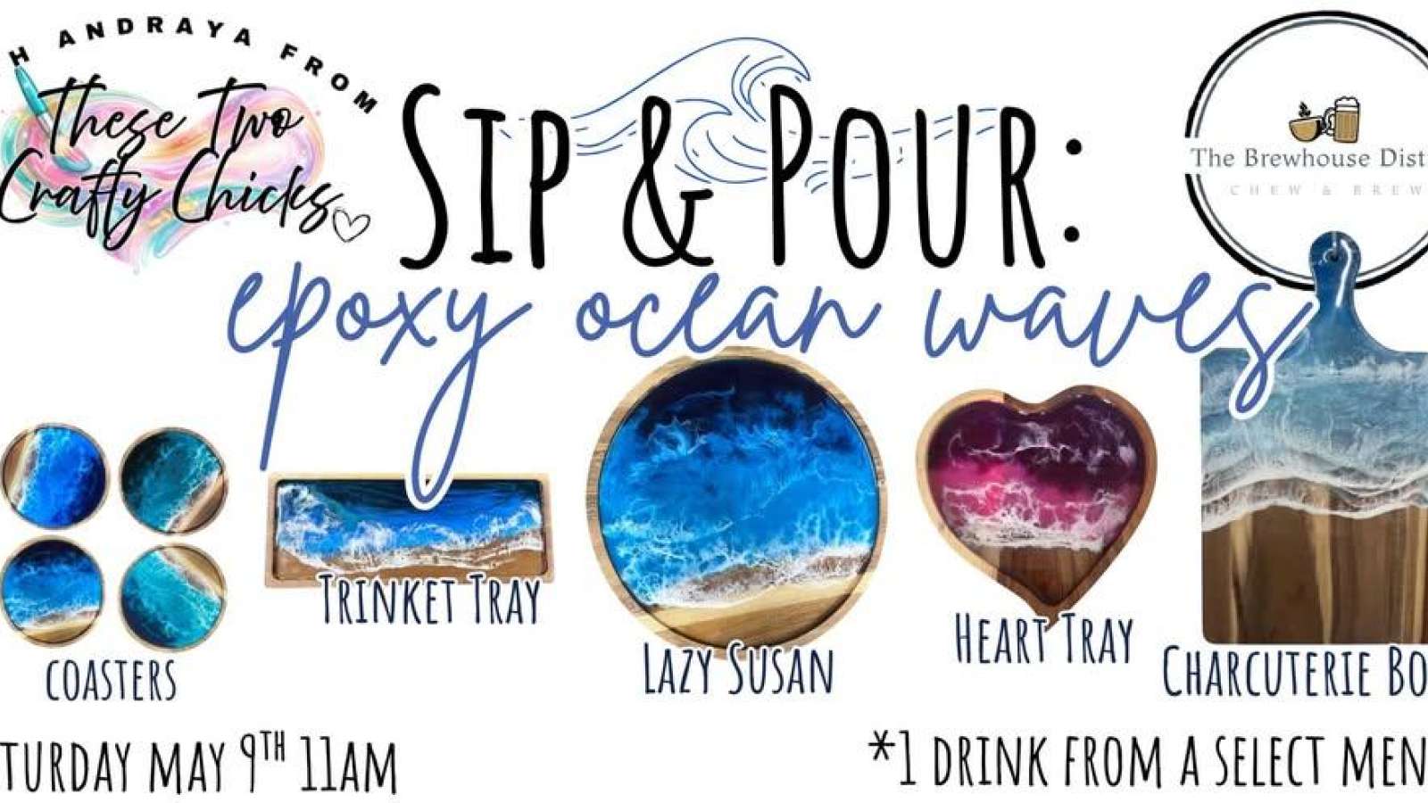 Sip & Pour: Epoxy Ocean Waves