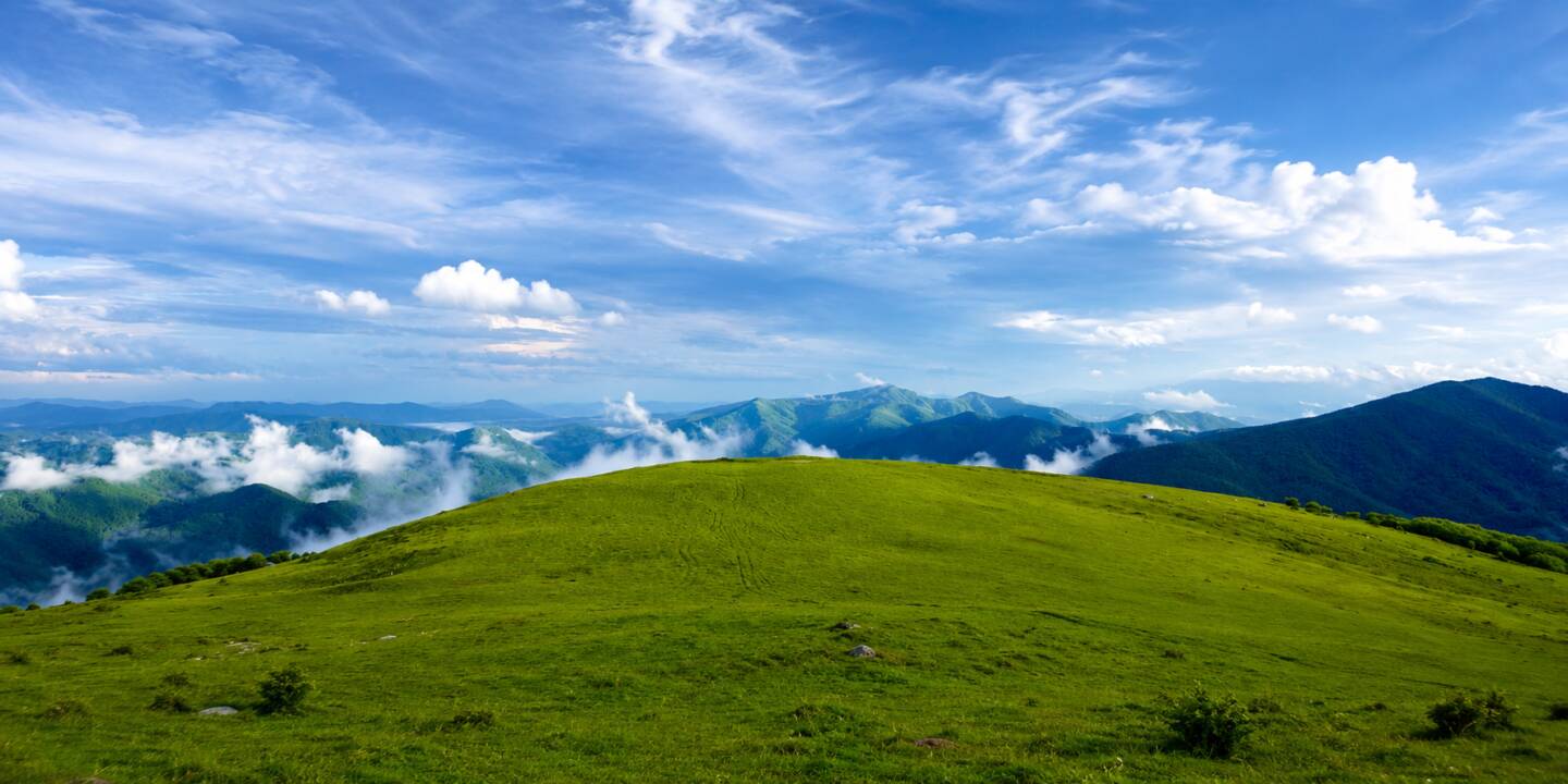 Mountain view on a clear day.