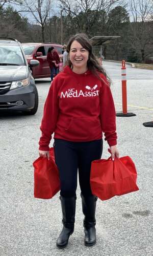 <p>NC Med Assist distribution in Polk County. Photo courtesy of NC Med Assist.</p>