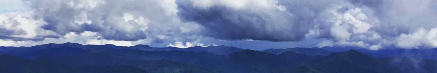 Clouds over the mountain range.