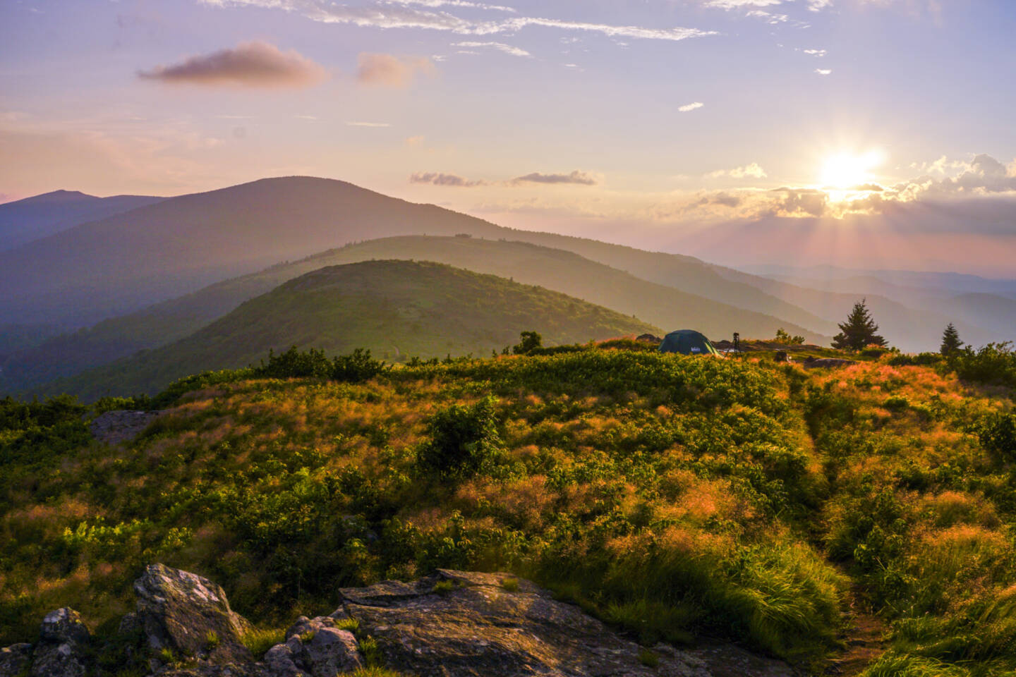 View from Appalachian Trail, Grassy Ridge, Roan Highlands, Mitchell County.